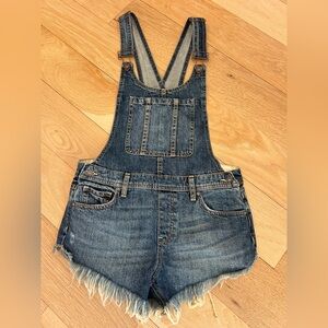 We The Free Blue Denim Overalls